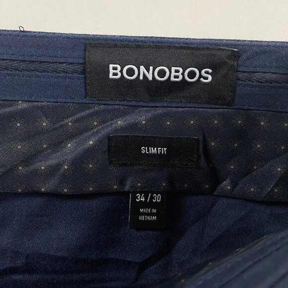 Bonobos Slim Fit Dress Pants Slacks Men's 34 x 30 Measures 36x30 Blue Wool Blend - Picture 5 of 10